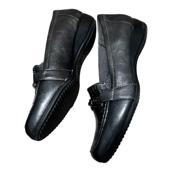 Life stride silvery grey faux crocodile loafers size 7 - Picture 6 of 10